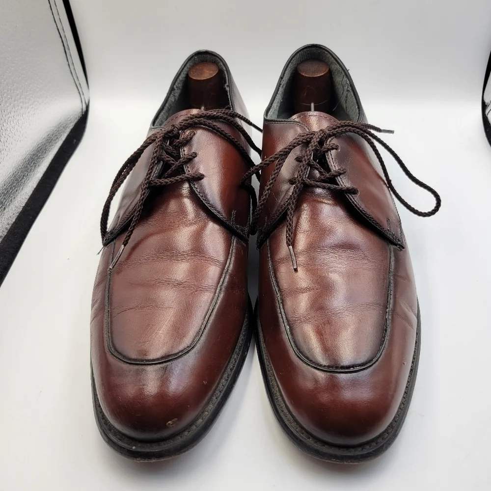 Weyenberg Mens Derby Oxfords Rich Brown Leather Sz 9